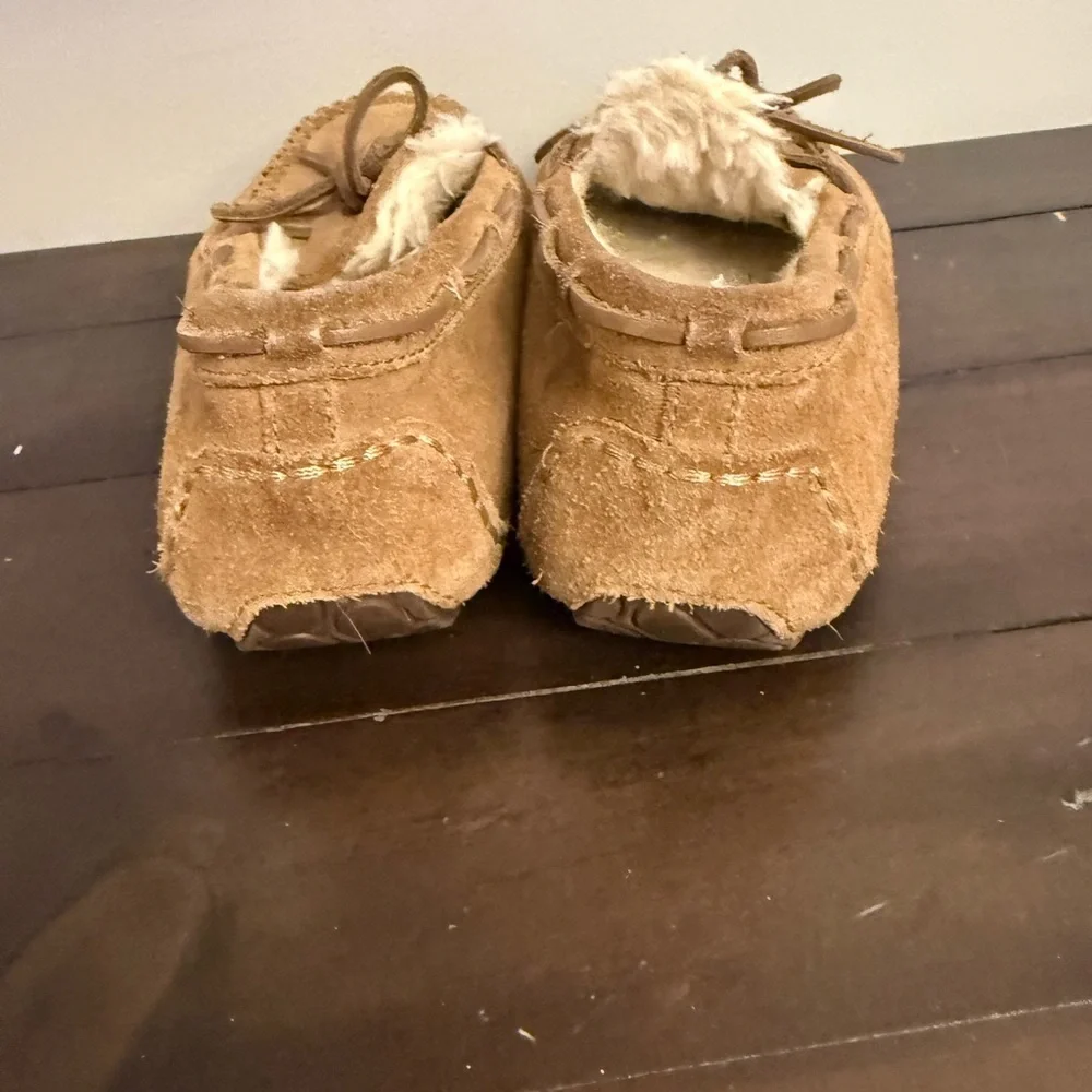 UGG Chestnut Suede Moccasin Slippers